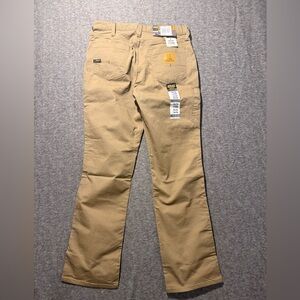 Ariat Work Rebar M4 Khaki Pants mens 34x34 tan brown Relaxed Straight stretch